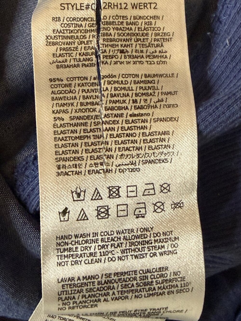 Guess Chambray Shirt Top Blouse Zip Front Roll Tab Sleeve Blue S NWOT - Picture 7 of 7